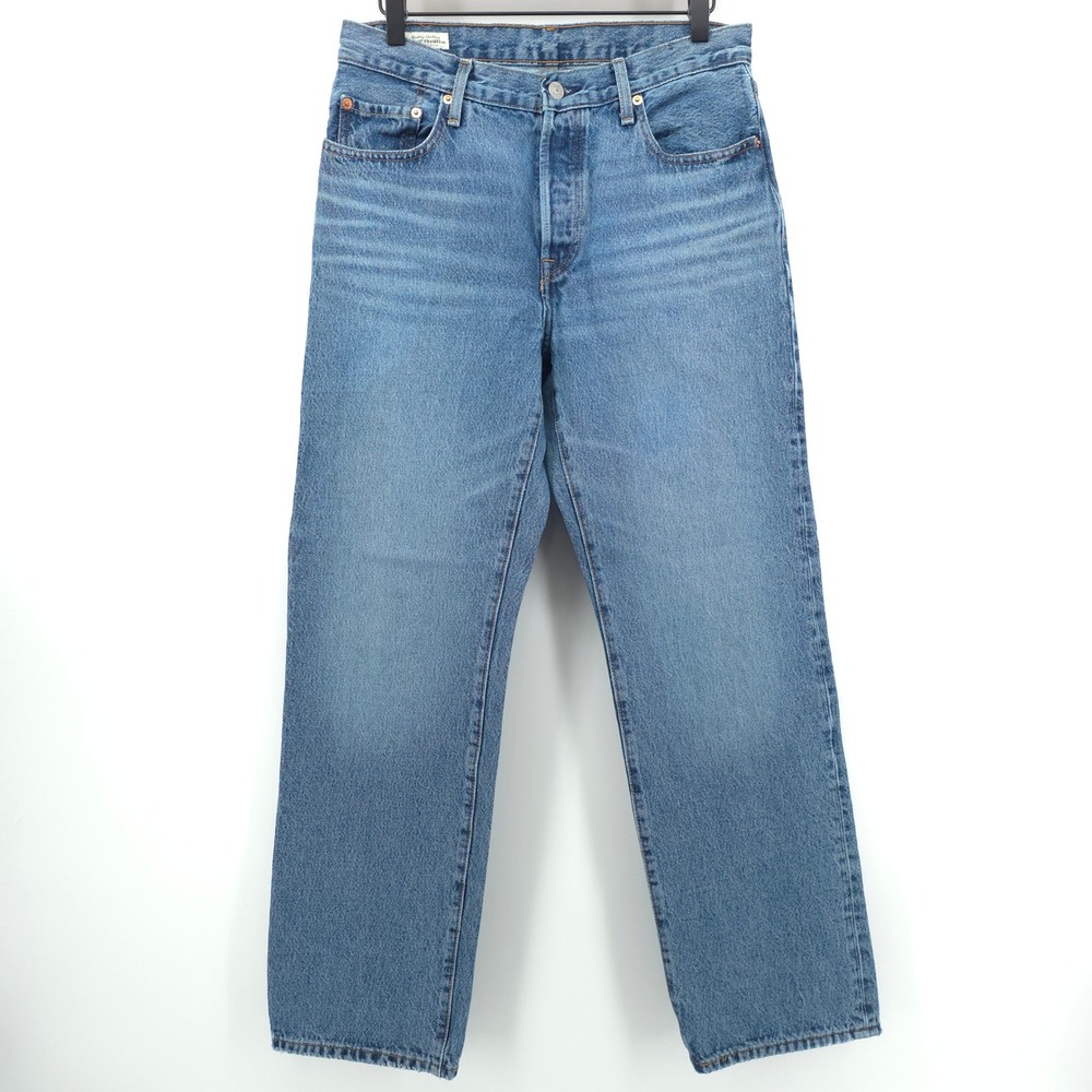 Levi's Mens Jeans 501 '90s W28 L30 Blue Mid Wash Straight Leg Denim
